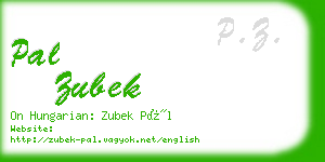 pal zubek business card